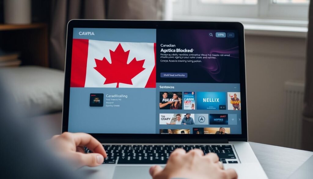 Person accessing geo-restricted Canadian content from abroad Person accessing geo-restricted Canadian content from abroad